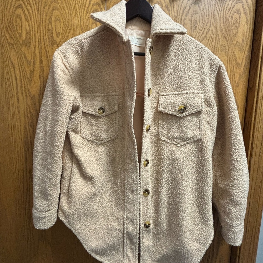 Jackson Rowe Beige Sherpa Jacket
